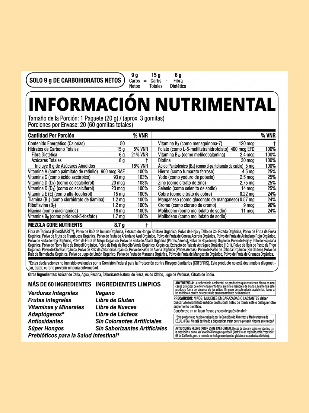 Gomitas de Superalimentos Verdes