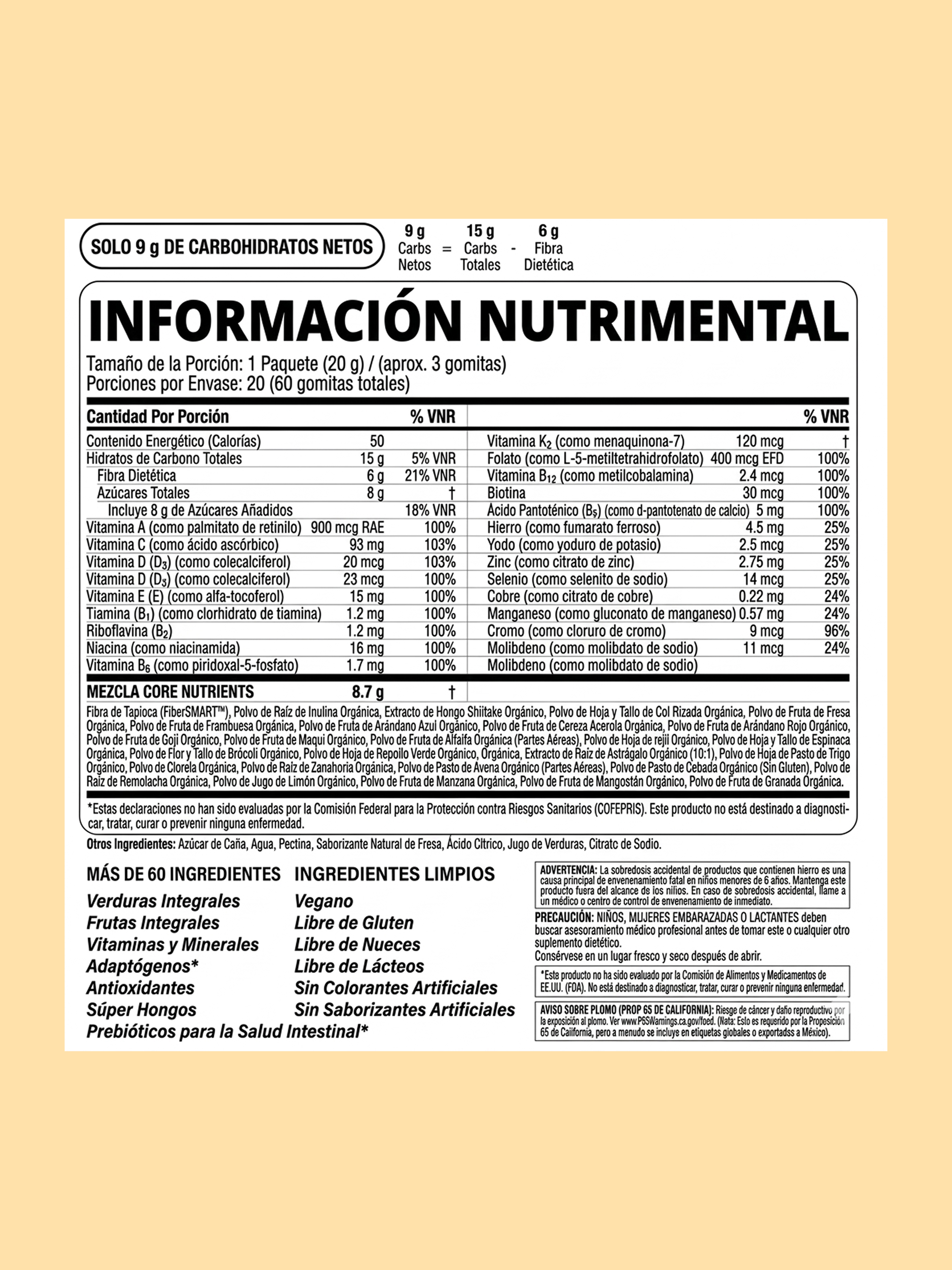 Gomitas de Superalimentos Verdes