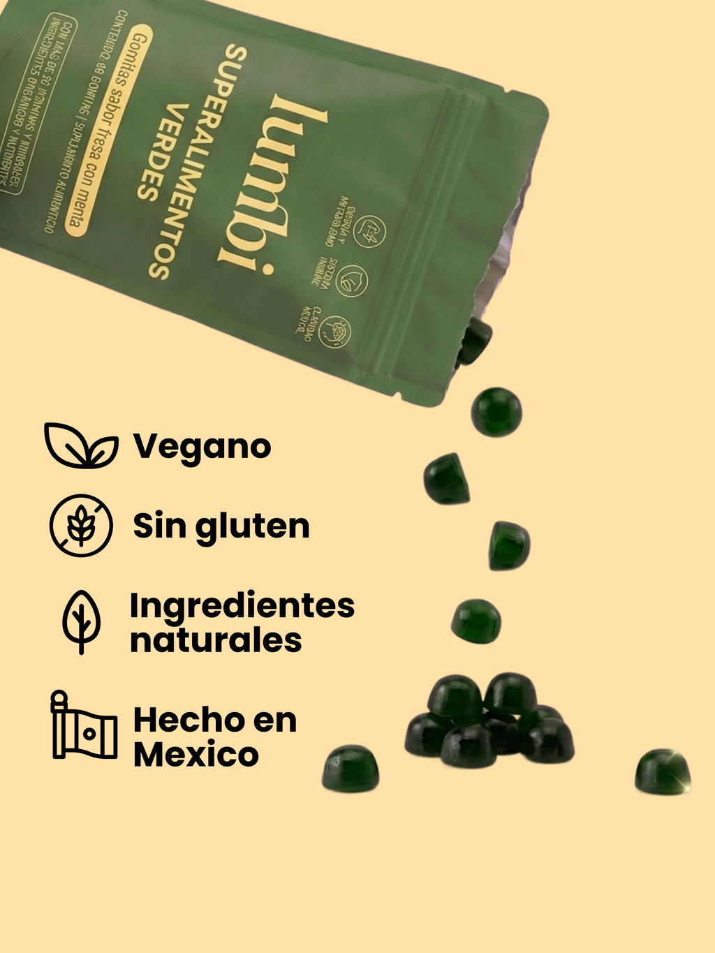 Gomitas de Superalimentos Verdes